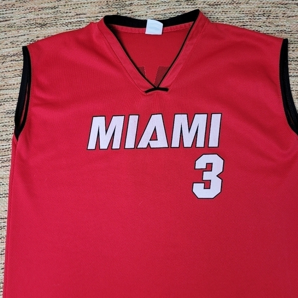 VINTAGE Harwood Classics Miami Heat Wade #3 Jersey - Picture 6 of 7